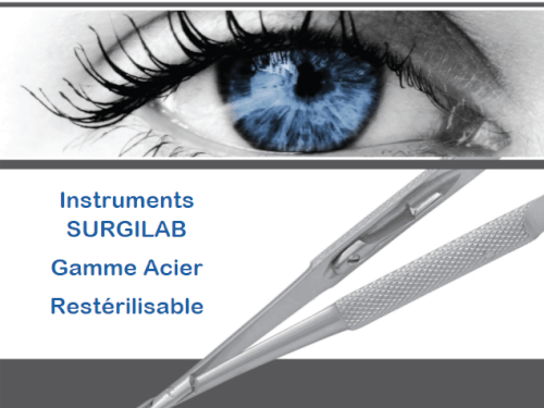 Instruments re-stérilisable en acier pour la chirurgie ophtalmologique